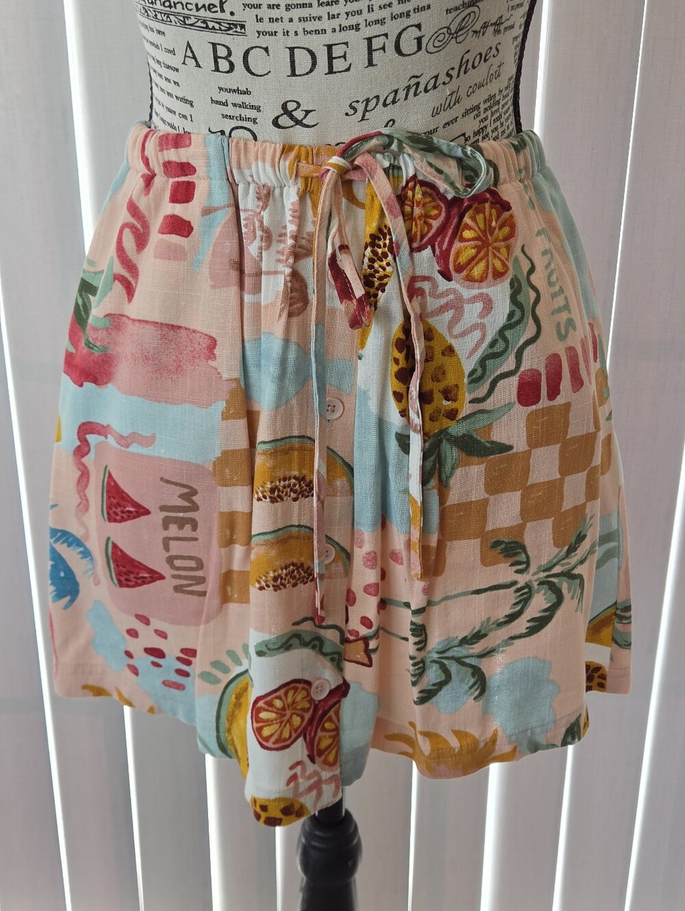 PETAL AND PUP Printed Drawstring Summer Skirt - Multicolor
